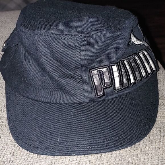 Puma black white cadet military style ladies hat NWOT - Picture 12 of 14